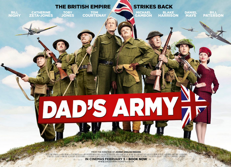 Film poster for the 2016 Dad's Army film remake.
